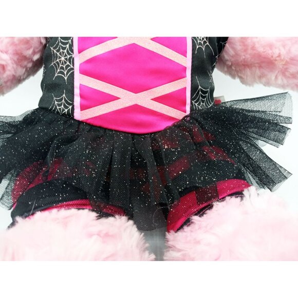 Pink Teddy Spiderweb Glitter Tutu Striped Pants Build a Bear Plush 15" Blue Eyes - Picture 6 of 16